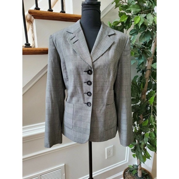 Ashley Stewart Women's Gray Polyester Long Sleeve Four Button Blazer Size 16 - Picture 11 of 11